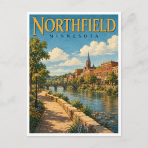 Northfield Minnesota Cannon River GeoSaga Briefkaart