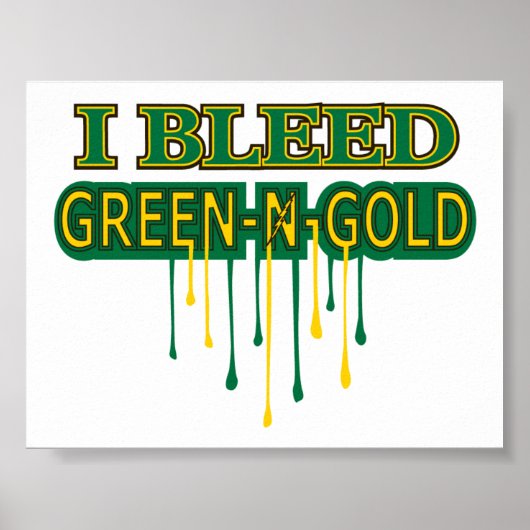 Northmont I Bleed Green 'n Gold Poster (Voorkant)