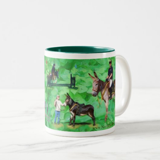 NorthPine Donkeys - Mammoths Tweekleurige Koffiemok (Voorkant rechts)