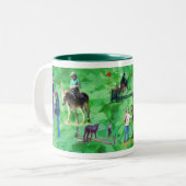 NorthPine Donkeys - Mammoths Tweekleurige Koffiemok (Voorkant links)