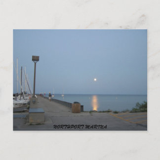 Northport Michigan Marina Moonlight Briefkaart