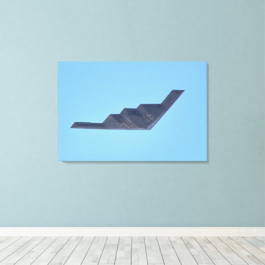 Northrop Grumman B-2 Spirit Canvas Print (Insitu (Houten vloer))