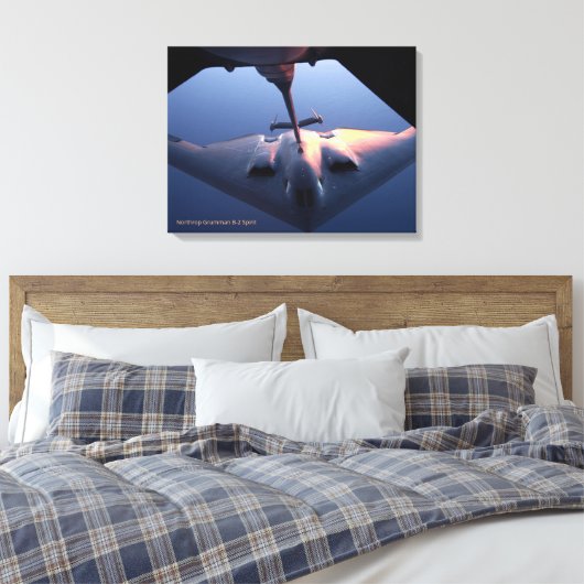 Northrop Grumman B-2 Spirit Stealth Vliegtuig Foto Canvas Afdruk (Insitu (Slaapkamer))