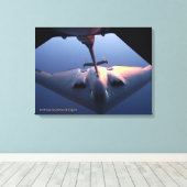 Northrop Grumman B-2 Spirit Stealth Vliegtuig Foto Canvas Afdruk (Insitu (Houten vloer))