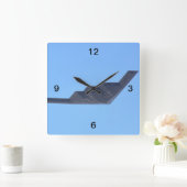 Northrop Grumman B-2 Spirit Wall Clock Vierkante Klok (Huis)