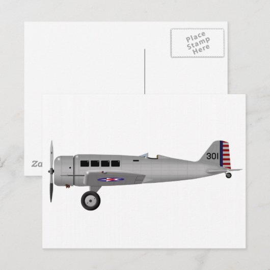 Northrop Y1C-19 Alpha- Briefkaart (Voorkant / Achterkant)