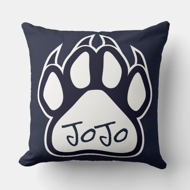 Northshore High School Panthers Pillow Navy White Kussen (Voorkant)