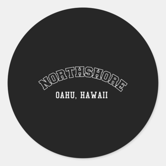 Northshore Oahu Hawaii Ronde Sticker (Voorkant)