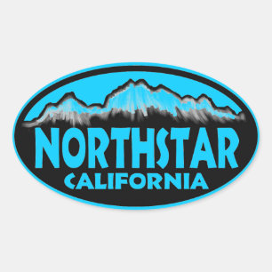 Northstar California blauw ovale stickers