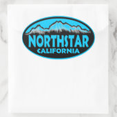 Northstar California blauw ovale stickers (Tas)