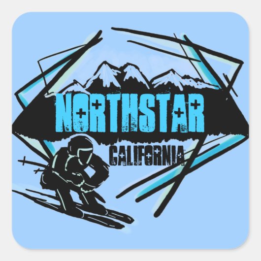 Northstar California blauw ski logo stickers (Voorkant)