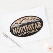 Northstar California, houten ovalstickers Ovale Sticker (Envelop)