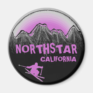 Northstar California paars thema skier magnet