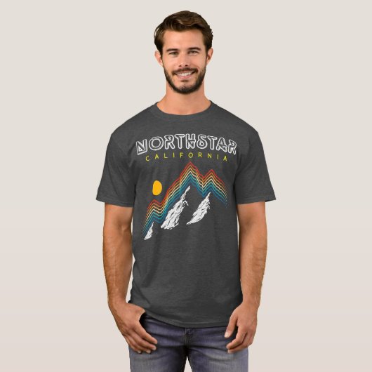 Northstar    CaliforniaSki Resort 1980s Retro T-shirt (Voorkant volledig)