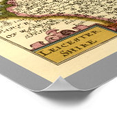 Northumberland en Leicestershire County Maps Poster (Hoek)