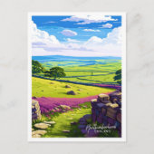Northumberland Engeland Reizen  illustratie Briefkaart (Voorkant)