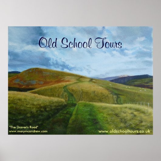 Northumberland England Print "The Drovers Road" (Voorkant)