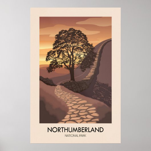 Northumberland Nationaal Park Moderne Reisposter Poster (Voorkant)