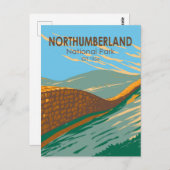 Northumberland National Park Hadrians Wall Engelan Briefkaart (Voorkant / Achterkant)
