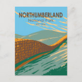 Northumberland National Park Hadrians Wall Engelan Briefkaart (Voorkant)