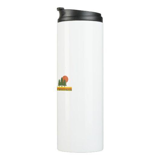 Northumberland National Park Pine Trees Sun Thermosbeker (Geroteerd rechts)