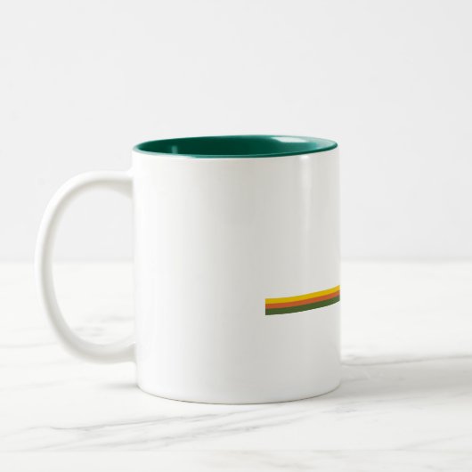 Northumberland National Park Pine Trees Sun Tweekleurige Koffiemok (Links)