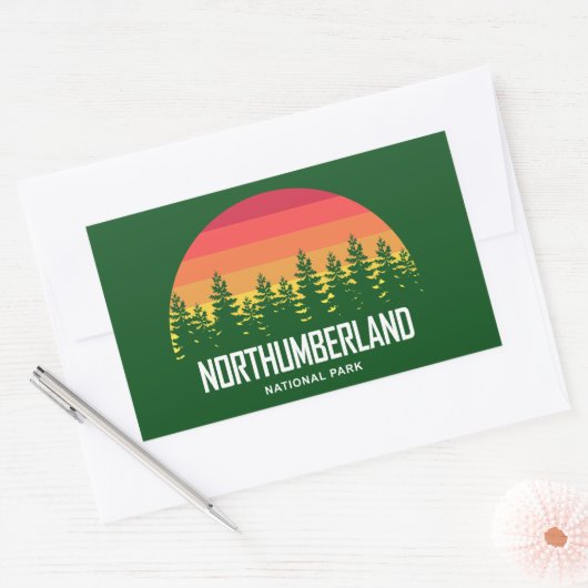Northumberland National Park Rechthoekige Sticker (Envelop)