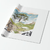Northumberland National Park Sycamore Gap Tree Cadeaupapier (Uitgerold)