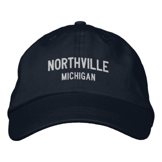 Northville Michigan Embroidered Baseball Hat Geborduurde Pet (Voorkant)