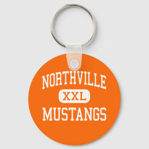 Northville - Mustangs - High - Northville Michigan Sleutelhanger