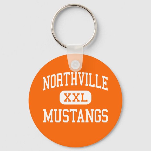 Northville - Mustangs - High - Northville Michigan Sleutelhanger (Voorkant)