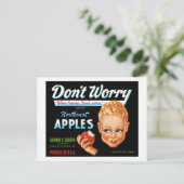 Northwest Apples Label teruggezet Briefkaart (Staand voorkant)