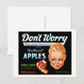 Northwest Apples Label teruggezet Briefkaart (Voorkant / Achterkant)