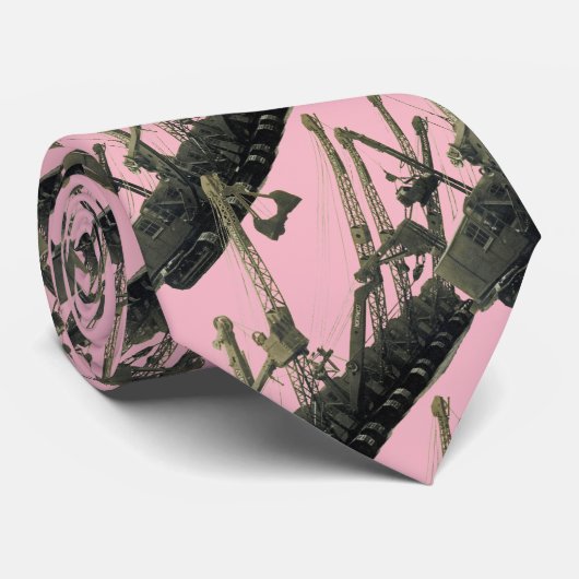 Northwest Crane and Shovel Heavy Equipment Antiek Stropdas (Opgerold)