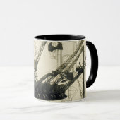 Northwest Crane and Shovel  met tekeningen Mok (Voorkant rechts)