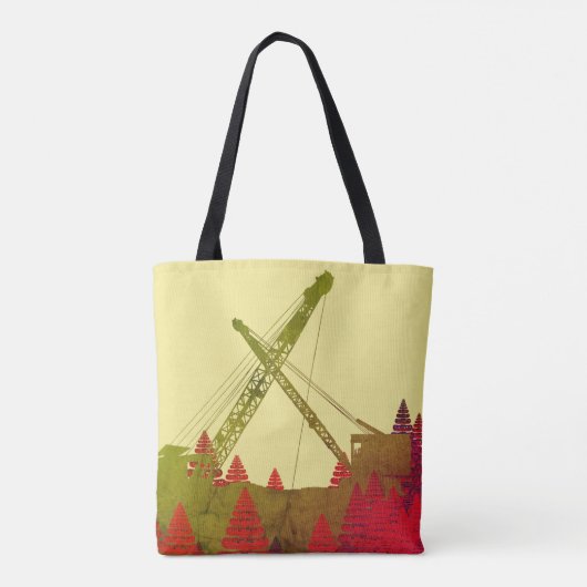 Northwest Crane and Shovel OPERating ENGINEER art. Tote Bag (Achterkant)