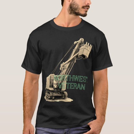 Northwest Crane and Shovel OPERING ENGINEER T-shirt (Voorkant)