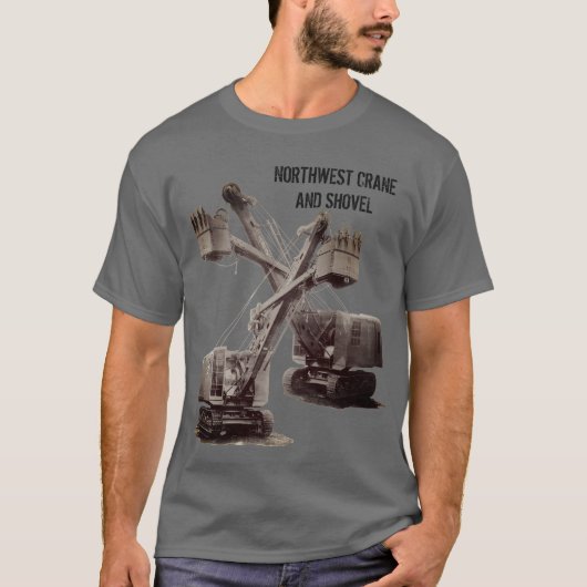 Northwest Crane and Shovel OPERING ENGINEER T-shirt (Voorkant)