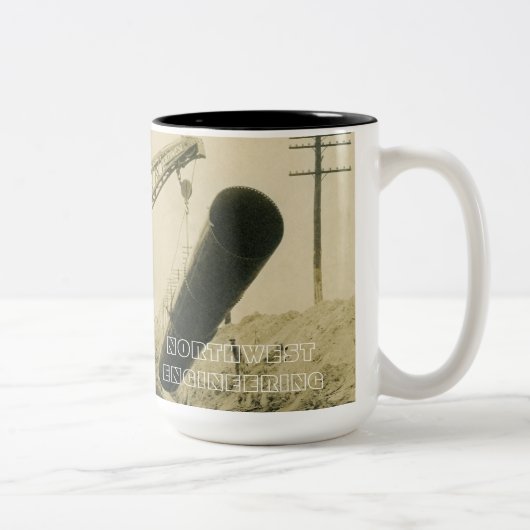 Northwest Crane and Shovel OPERING ENGINEER Tweekleurige Koffiemok (Rechts)