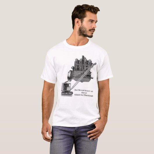Northwest Crane OPERATION ENGINEER-kraanexploitant T-shirt (Voorkant volledig)