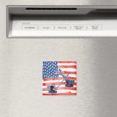 Northwest Crane Operator en Shovel American Flag Magneet (Insitu (Vaatwasser))