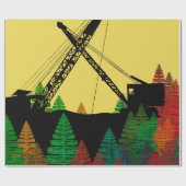 Northwest Crawler Crane n Track Fantasy Art Cadeaupapier (Vlak)