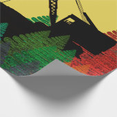 Northwest Crawler Crane n Track Fantasy Art Cadeaupapier (Hoek)