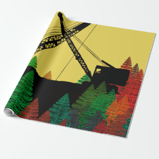 Northwest Crawler Crane n Track Fantasy Art Cadeaupapier