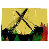 Northwest Crawler Crane n Track Fantasy Art Large Cadeautasje (Achterkant)