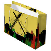 Northwest Crawler Crane n Track Fantasy Art Large Cadeautasje (Voorkant Gekanteld)