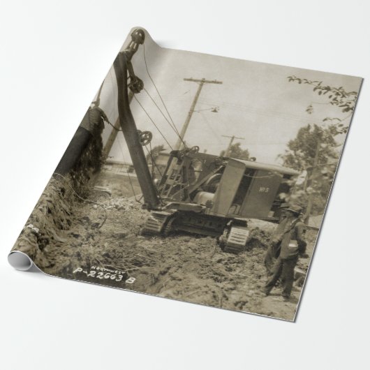 Northwest Engineering CRANE OPERATOR SHOVEL 10 Cadeaupapier (Uitgerold)