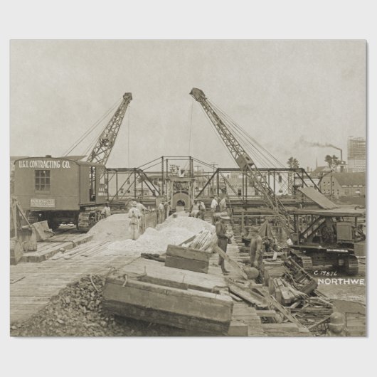 Northwest Engineering CRANE OPERATOR SHOVEL 17 Cadeaupapier (Vlak)