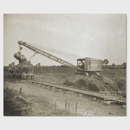 Northwest Engineering CRANE OPERATOR SHOVEL 18 Cadeaupapier (Vlak)