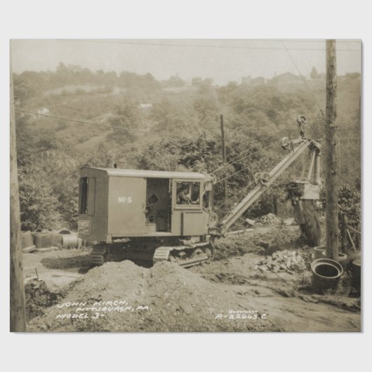 Northwest Engineering CRANE OPERATOR SHOVEL 4 Cadeaupapier (Vlak)